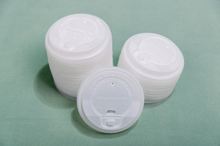 CPLA 80mm স্ট্যান্ডার্ড ফ্লিপ-টপ ন্যাচারাল কালার কাপ ঢাকনা