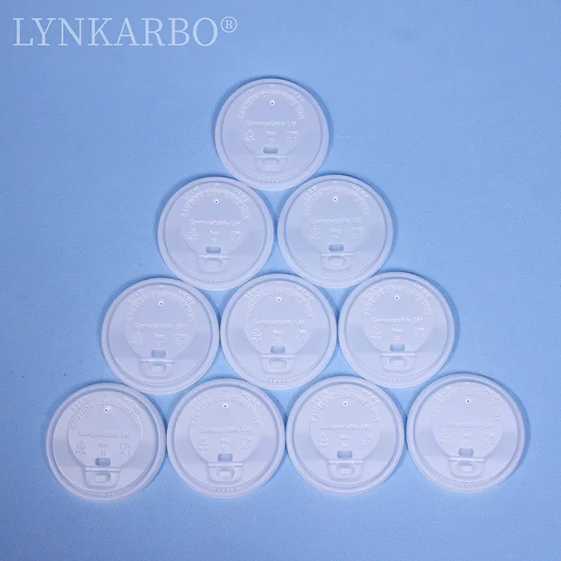 Cpla 80mm Flip Top Natural Color Cup Lid