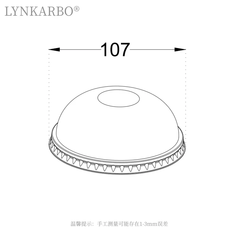 107mm Pla Dome Lid