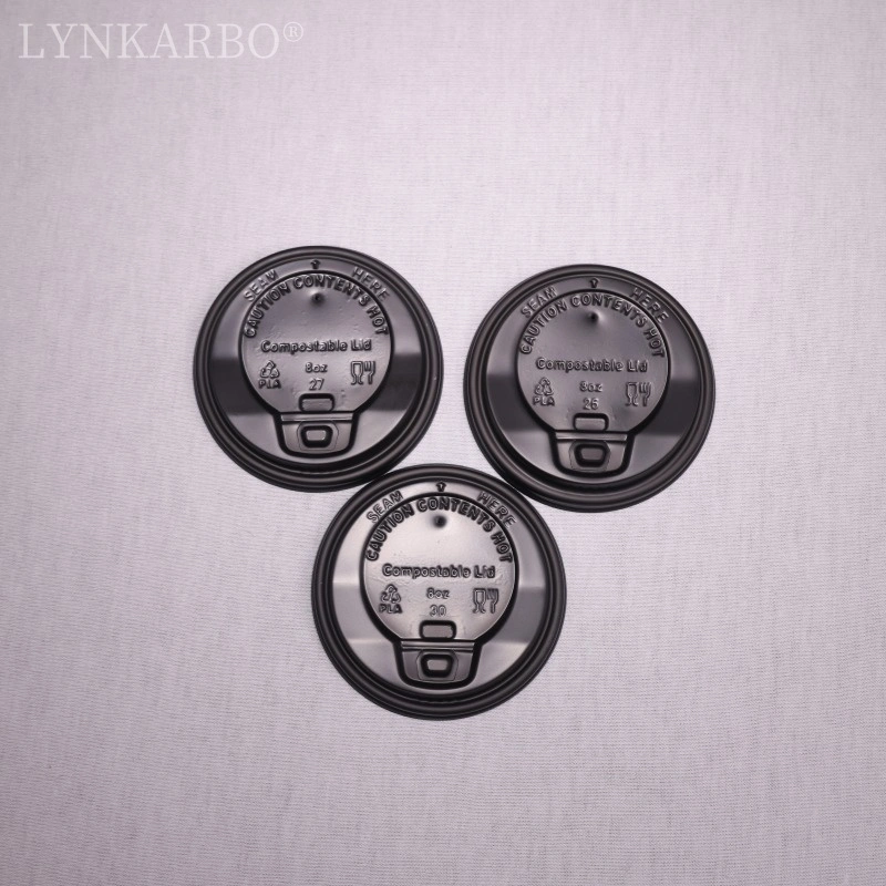 Cpla 80mm Flip Top Black Cup Lid