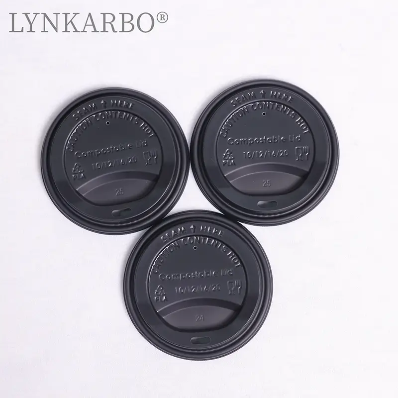 Cpla 90mm Direct Drinking Black Cup Lid
