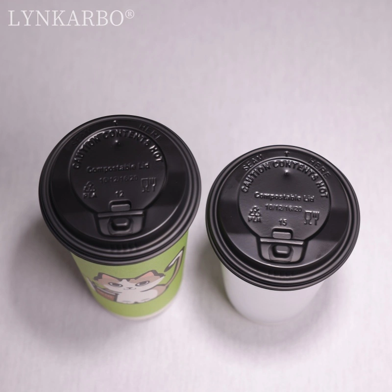Cpla 90mm Flip Top Black Cup Lid