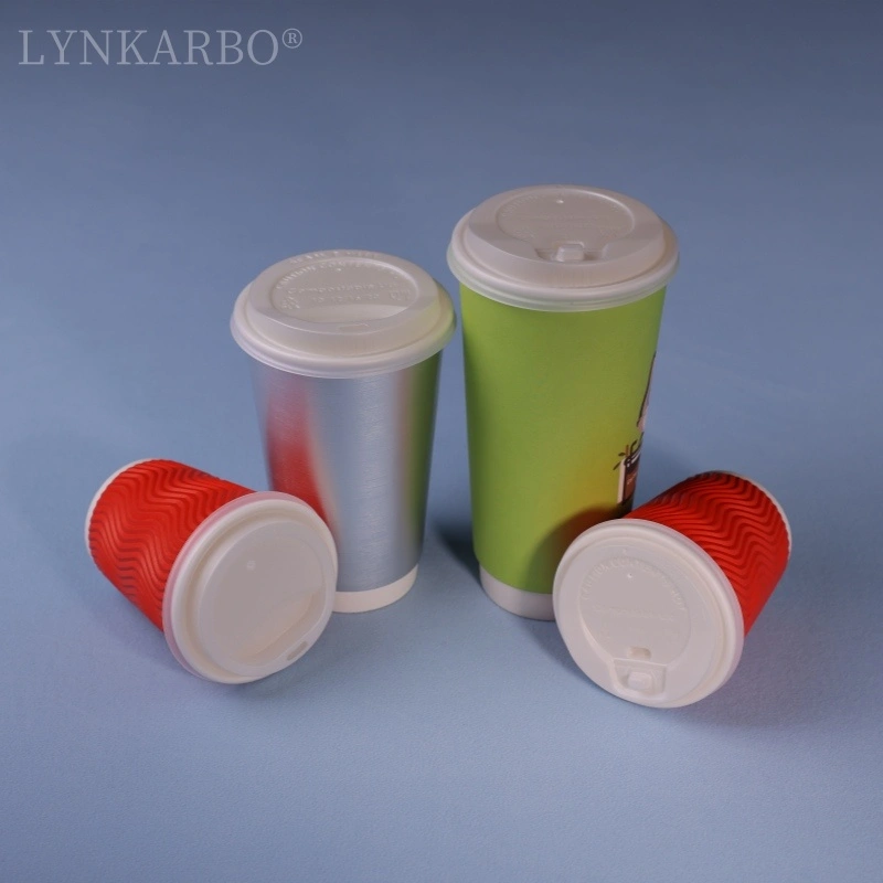 Cpla 90mm Flip Top Natural Color Cup Lid