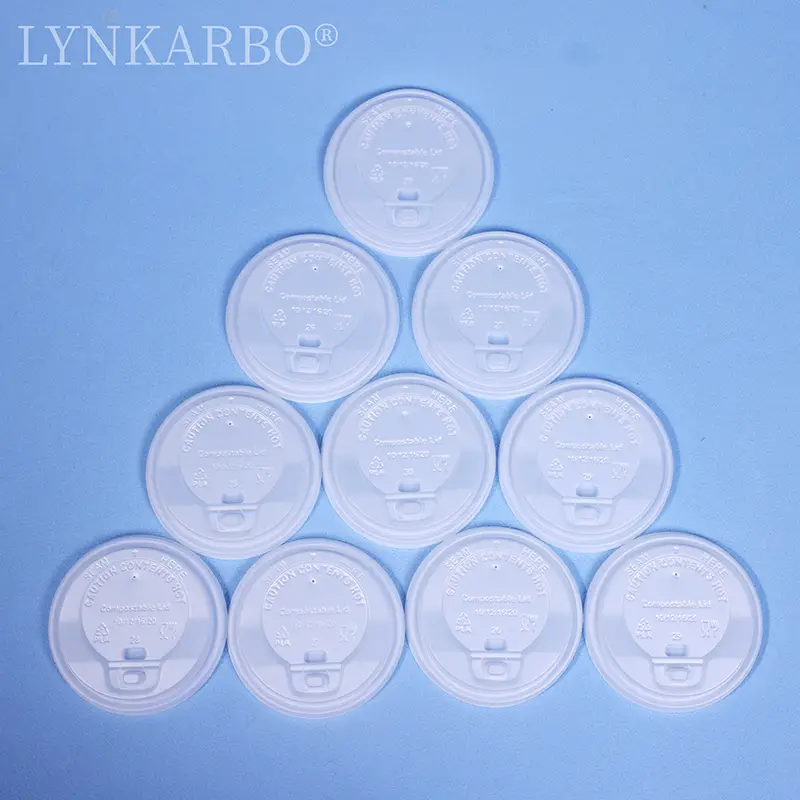 Cpla 90mm Flip Top Natural Color Cup Lid